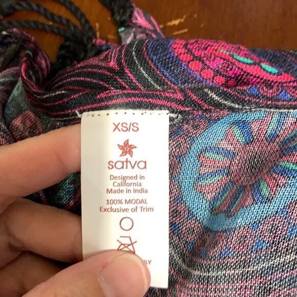 Satva Akula Kimono Eastern Tile Ocean Depths Womens XS/S Boho Purple Pink NWT - Picture 6 of 11